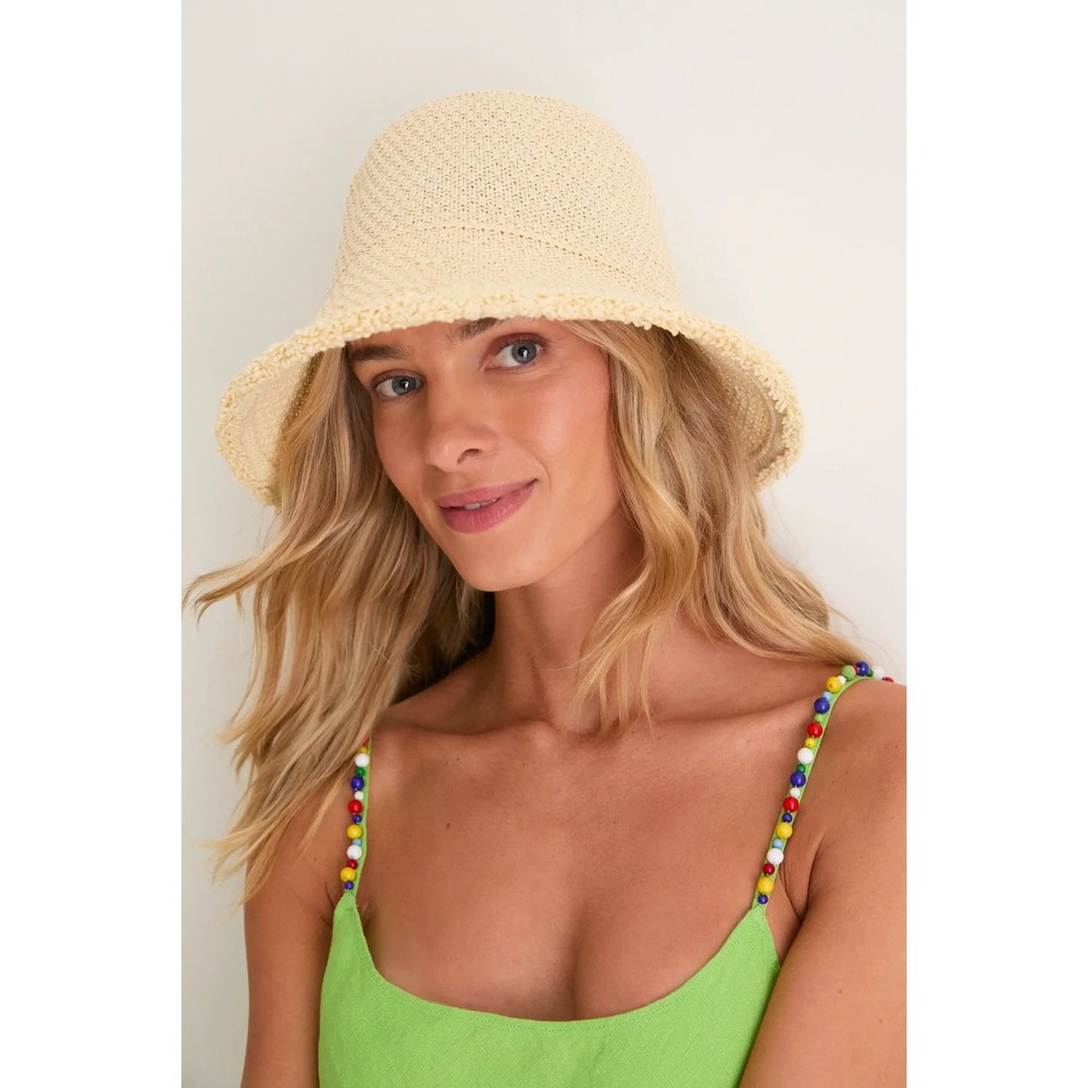 Hat Attack Penny Woven Bucket Hat in Natural